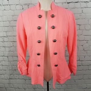 VANITY | open front tiered hem ruched arms jacket